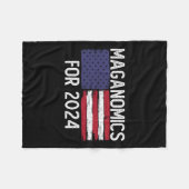 2024年トランプ大統領伝説 フリースブランケット (正面(横))