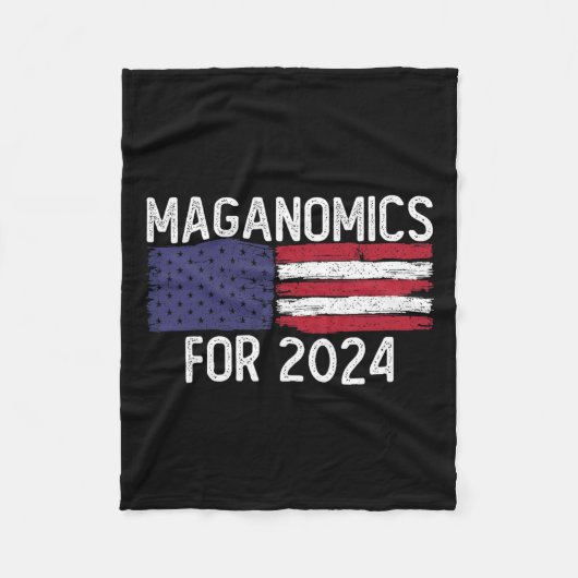 2024年トランプ大統領伝説 フリースブランケット (正面)