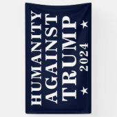 2024年トランプ大統領選挙に対する人類 横断幕 (縦)
