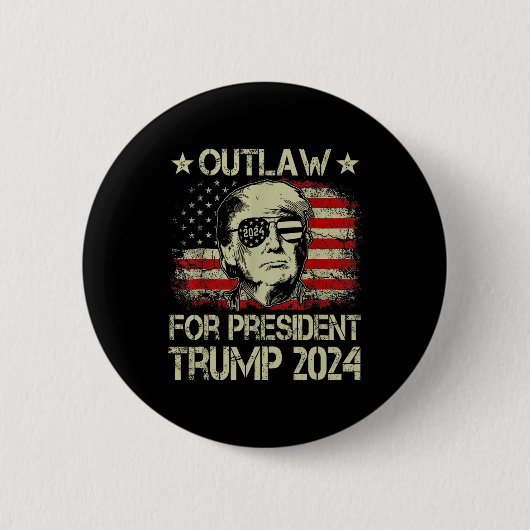 2024年トランプ大統領 缶バッジ (正面)