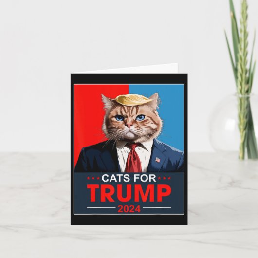 2024年トランプ猫おもしろい2024年トランプ猫 カード (正面)