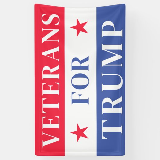 2024年トランプ退役軍人 |共和党の投票 横断幕 (縦)
