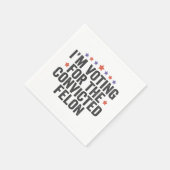 2024年トランプ選挙で有罪判決を受けたフェロンに投票 スタンダードカクテルナプキン (角)