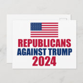 2024年トランプ選挙反対の共和党員 ポストカード (正面/裏面)