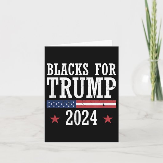2024年トランプ選挙大統領のの黒人 カード (正面)