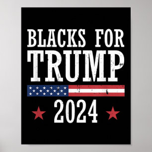 2024年トランプ選挙大統領のの黒人 ポスター