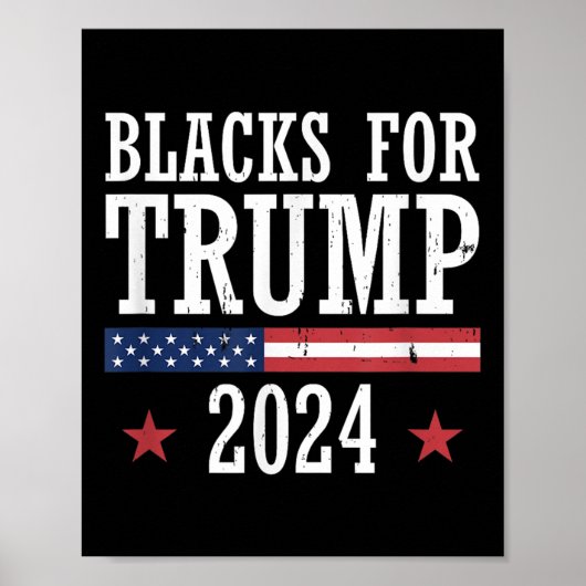 2024年トランプ選挙大統領のの黒人 ポスター (正面)