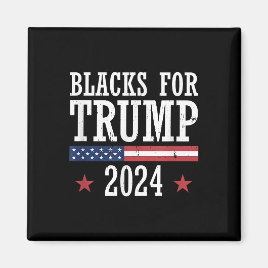 2024年トランプ選挙大統領のの黒人 マグネット (正面)