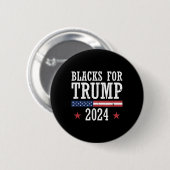 2024年トランプ選挙大統領のの黒人 缶バッジ (正面&裏面)