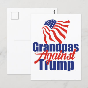 2024年トランプ選挙政治反対のグランパス ポストカード