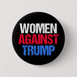 2024年トランプ選挙黒番に反対する女性 缶バッジ