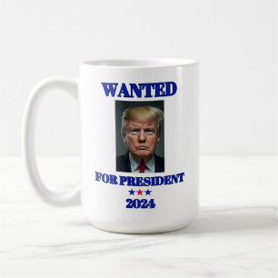 2024年ドナルド・トランプ大統領に指名手配 コーヒーマグカップ