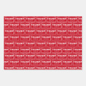 2024年ドナルド・トランプ大統領レッドクリスマス ラッピングペーパーシート (正面2)