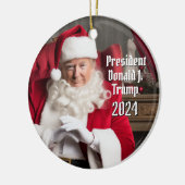 2024年ドナルド・トランプ・サンタクロース大統領 セラミックオーナメント (左)