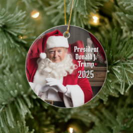 2024年ドナルド・トランプ・サンタクロース大統領 セラミックオーナメント