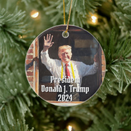 2024年ドナルド・トランプ・ファストフードおもしろい社長 セラミックオーナメント