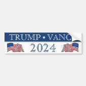 2024年ドナルド・トランプJD Vance バンパーステッカー (正面)