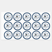 2024年ネイビシンプルーエレガントブルー卒業クラス ラベル (シート)