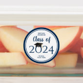 2024年ネイビシンプルーエレガントブルー卒業クラス ラベル (貼付)