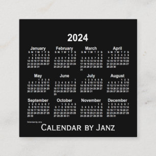 2024年ネオンホワイトカレンダーバイジャンツ スクエア名刺
