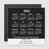 2024年ネオンホワイトビジネスカレンダーbyヤンツ (正面/裏面)