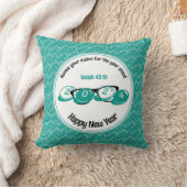 2024年ハッピーニューイヤーChristian Aqua クッション (ブランケット)