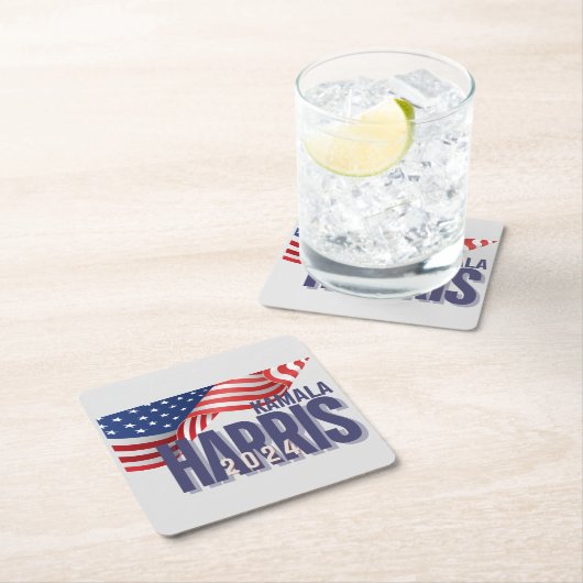 2024年ハリス選挙区 スクエアペーパーコースター (インサイチュ)