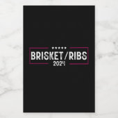 2024年バーベキューBBQブリスケットリブ政治選挙 ワインラベル (シングルラベル)