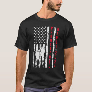 2024年パパ昇格 ヴィンテージ アメリカ国旗 父の日ギフト Tシャツ