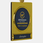 2024年パーソナライズされた卒業バナーオーナメント ゴールドプレートバナーオーナメント (右)