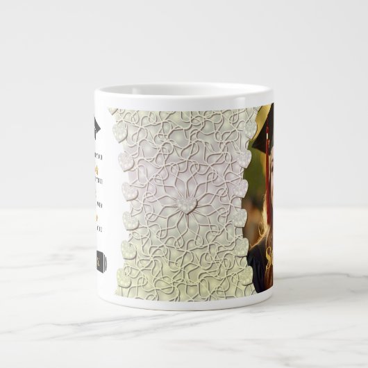 2024年パーソナライズされた卒業写真学生ギフト ジャンボコーヒーマグカップ (正面)