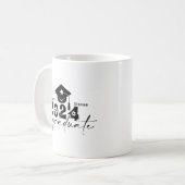 2024年パーソナライズされた卒業 コーヒーマグカップ (正面左)