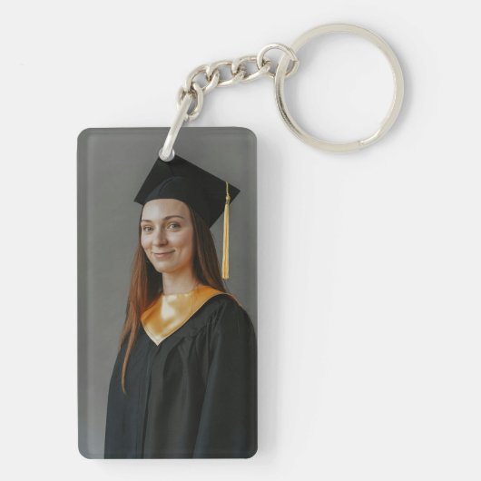 2024年パーソナライズされた大学院生の写真名クラス キーホルダー (裏面)