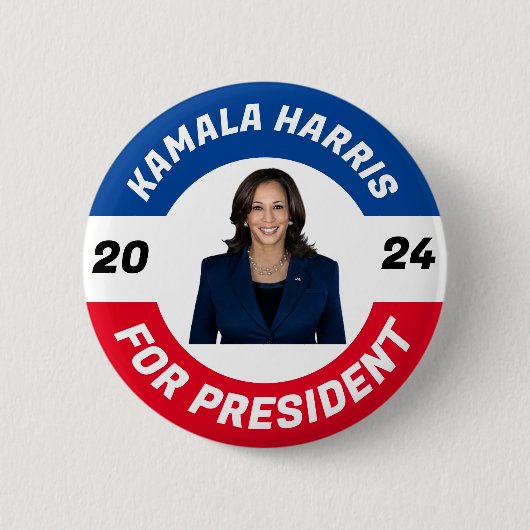 2024年パーソナライズされた大統領のカマラハリス 缶バッジ (正面)