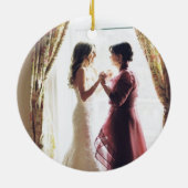2024年パーソナライズされた新婦の母 セラミックオーナメント (裏面)
