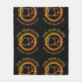 2024年パーソナライズされた皆既食太陽の科 フリースブランケット (正面)