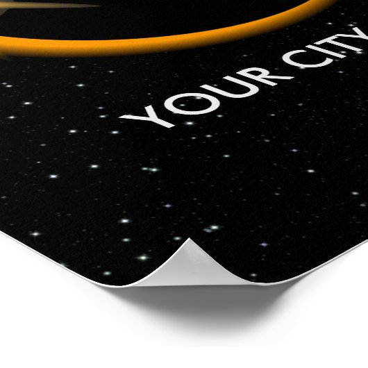 2024年パーソナライズされたEclipse記念太陽の品 ポスター (角)