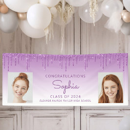 2024年パープルグリッター2写真卒業 横断幕