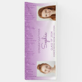 2024年パープルグリッター2写真卒業 横断幕 (縦)