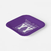 2024年パープルモダン卒業王室ののクラス ペーパープレート (傾斜あり)