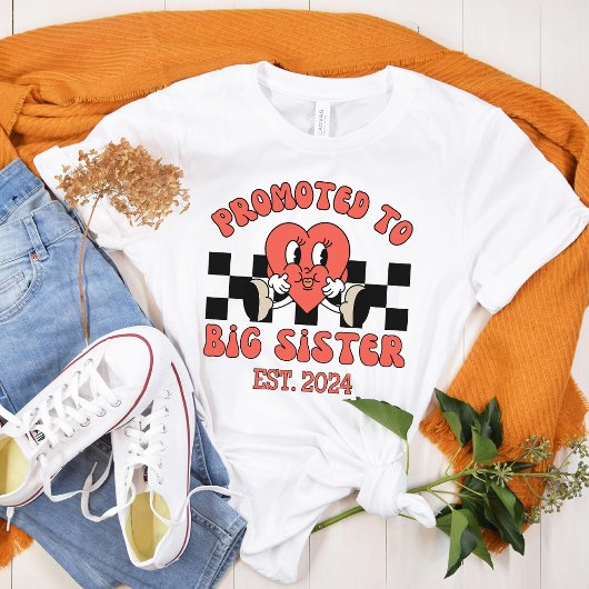 2024年ビッグシスターに昇格 |かわいい新しい妹 Tシャツ