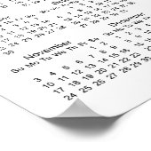 2024年ピアノキーボードデザインポスター壁掛けカレンダー ポスター (角)