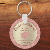 2024年ピンク金ゴールド キーホルダー (正面)