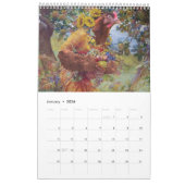 2024年ファインアートニワトリ博物館カレンダー カレンダー (1月 2026)