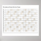 2024年ファミリーカレンダー オフィス用壁掛けカレンダー ポスター (正面)