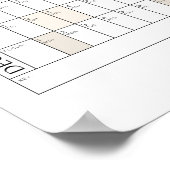 2024年ファミリーカレンダー 家族名 オフィスカレンダー ポスター (角)