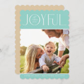 2024年ファミリー写真モダンJOYFUL エレガント SOFT MINT シーズンカード (正面/裏面)