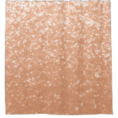 2024年フェイクのスパークリーな桃のキラキラ色 シャワーカーテン (正面)