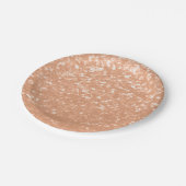 2024年フェイクのスパークリーな桃のキラキラ色 ペーパープレート (アングル)