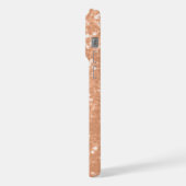 2024年フェイクのスパークリーな桃のキラキラ色 iPhoneケース (左側面)